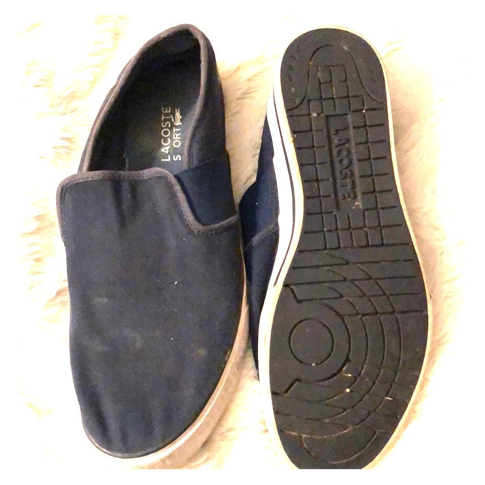 Lacoste canvas slip-ons